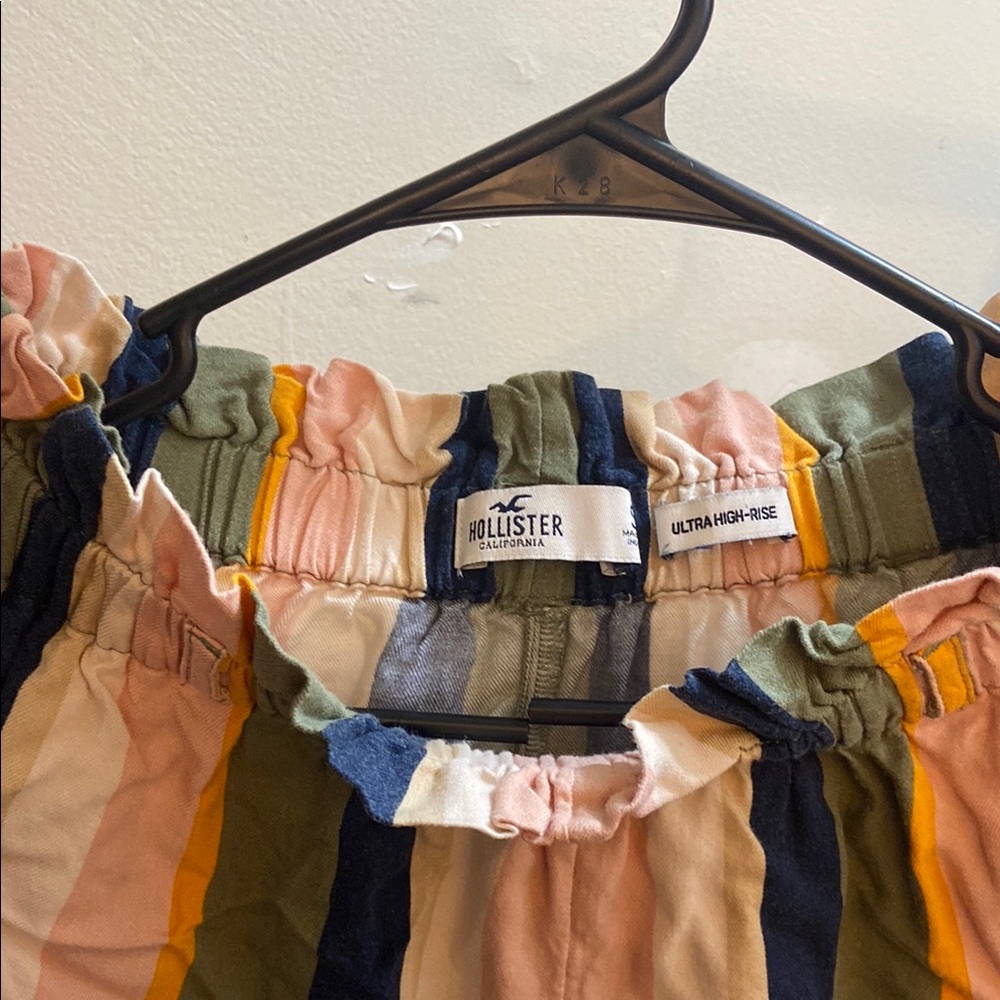 Hollister Pink and Yellow Casual Shorts Lightweight Elastic Waist